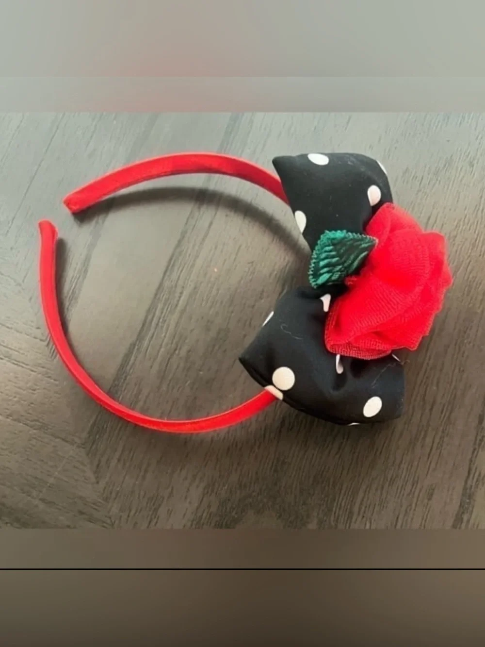 Cherry Pie Infant Costume - Red & Black Polka Dot Dress with Headband